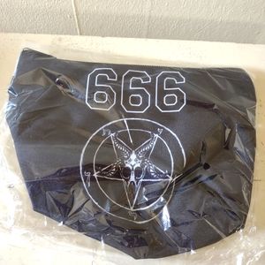 NWT pentagram 666 devil makeup bag